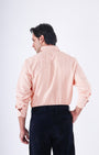 TAILORAEDGE Classic Oxford Stripe Shirt In Orange