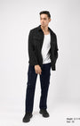 TAILORAEDGE Contrast Stitch Relaxed Cargo Pants In Navy