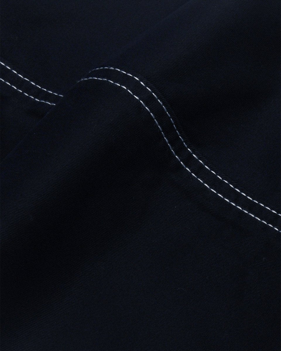 TAILORAEDGE Contrast Stitch Relaxed Cargo Pants In Navy