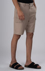 TAILORAEDGE Easy Iron Cargo Shorts In Beige