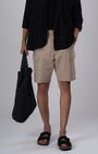 TAILORAEDGE Easy Iron Cargo Shorts In Beige