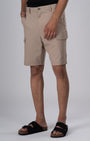 TAILORAEDGE Easy Iron Cargo Shorts In Beige