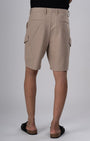 TAILORAEDGE Easy Iron Cargo Shorts In Beige