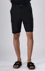 TAILORAEDGE Easy Iron Cargo Shorts In Black