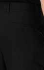 TAILORAEDGE Easy Iron Cargo Shorts In Black
