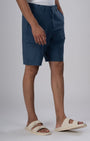 TAILORAEDGE Easy Iron Cargo Shorts In Blue