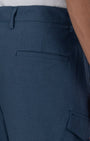 TAILORAEDGE Easy Iron Cargo Shorts In Blue