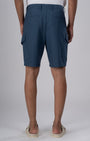 TAILORAEDGE Easy Iron Cargo Shorts In Blue