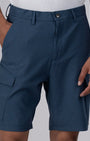 TAILORAEDGE Easy Iron Cargo Shorts In Blue