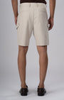 TAILORAEDGE Easy Iron Cargo Shorts In Cream