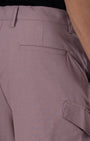 TAILORAEDGE Easy Iron Cargo Shorts In Lavender