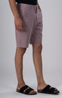 TAILORAEDGE Easy Iron Cargo Shorts In Lavender