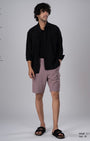 TAILORAEDGE Easy Iron Cargo Shorts In Lavender