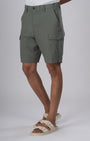 TAILORAEDGE Easy Iron Cargo Shorts In Pistachio