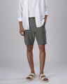 TAILORAEDGE Easy Iron Cargo Shorts In Pistachio