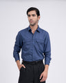 TAILORAEDGE Easy Iron Cord Cargo Shirt In Blue