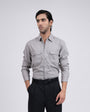 TAILORAEDGE Easy Iron Cord Cargo Shirt In Grey