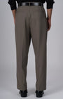 TAILORAEDGE Easy Iron Flexi Relaxed Trouser In Beige
