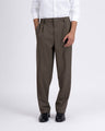 TAILORAEDGE Easy Iron Flexi Relaxed Trouser In Brown