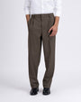 TAILORAEDGE Easy Iron Flexi Relaxed Trouser In Brown