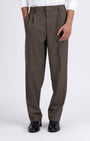 TAILORAEDGE Easy Iron Flexi Relaxed Trouser In Brown