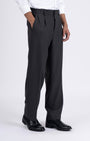TAILORAEDGE Easy Iron Flexi Relaxed Trouser In Dark Grey
