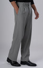 TAILORAEDGE Easy Iron Flexi Relaxed Trouser In Grey