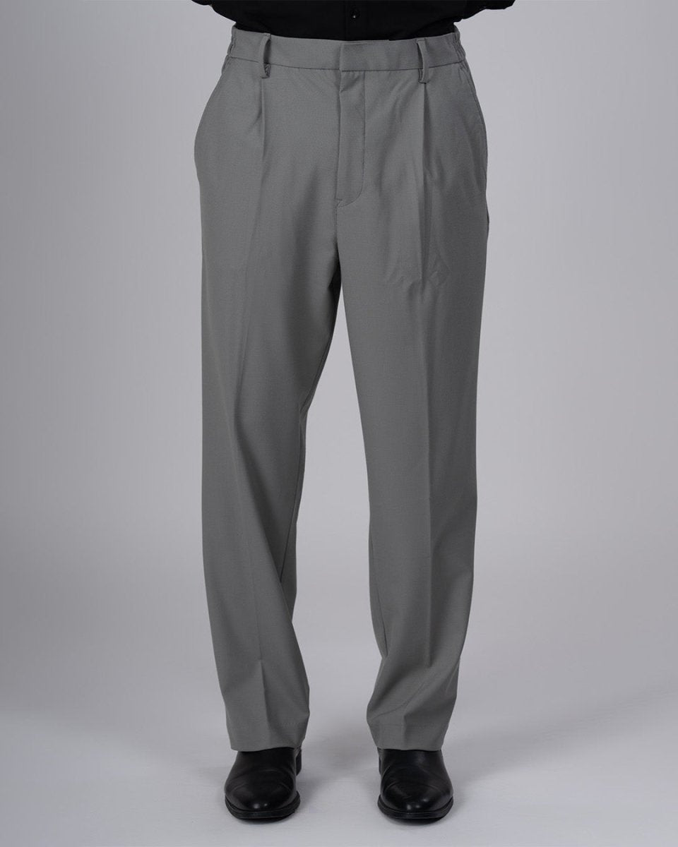 TAILORAEDGE Easy Iron Flexi Relaxed Trouser In Grey