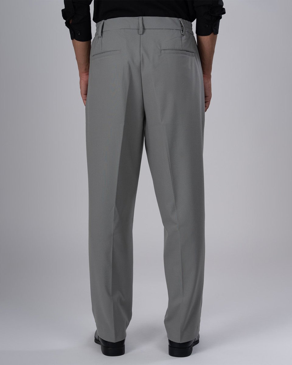 TAILORAEDGE Easy Iron Flexi Relaxed Trouser In Grey