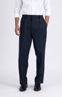 TAILORAEDGE Easy Iron Flexi Relaxed Trouser In Navy
