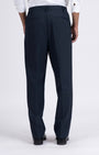 TAILORAEDGE Easy Iron Flexi Relaxed Trouser In Navy