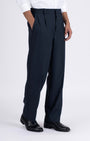 TAILORAEDGE Easy Iron Flexi Relaxed Trouser In Navy