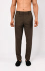 TAILORAEDGE Easy Iron Flexi Tailored Trouser In Brown