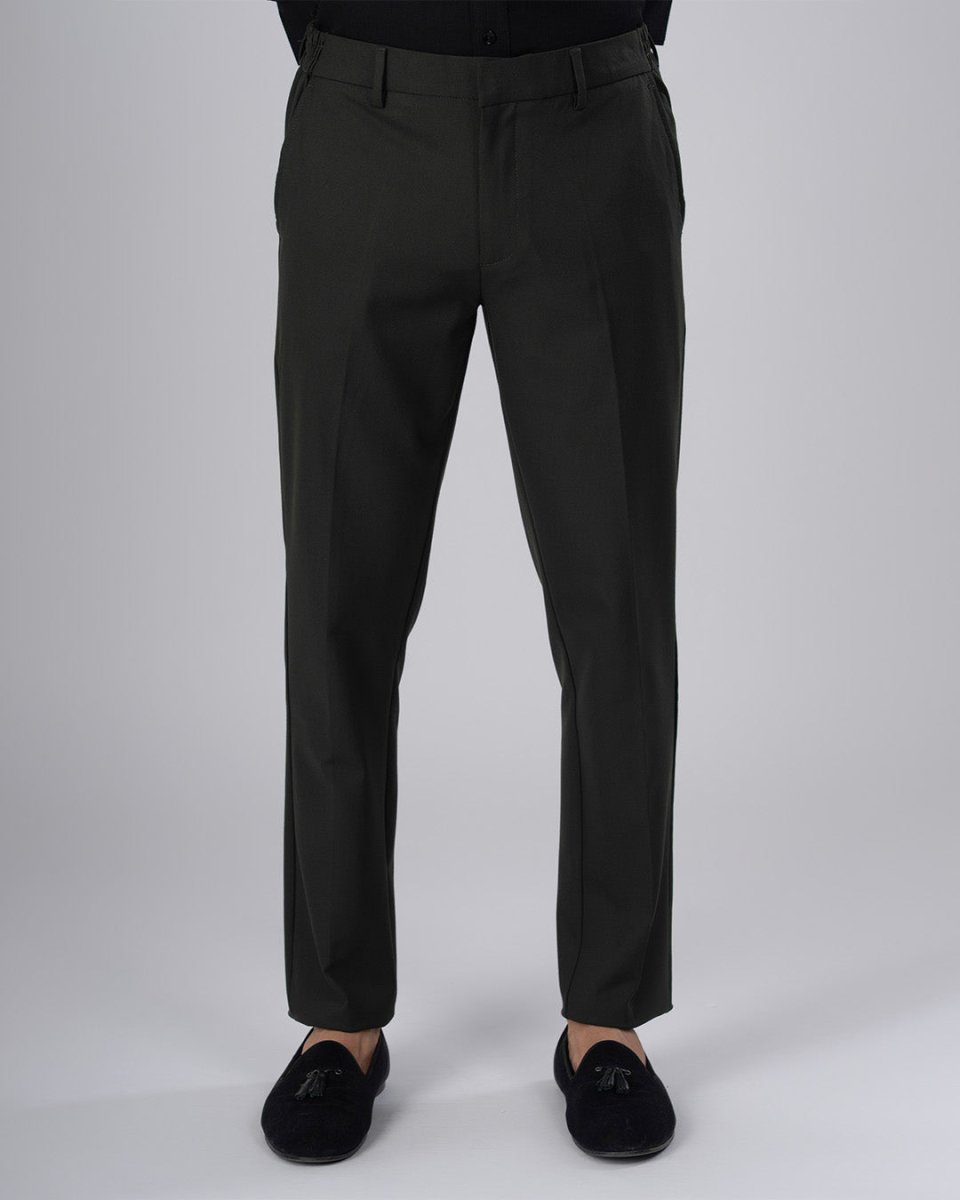 TAILORAEDGE Easy Iron Flexi Tailored Trouser In Olive