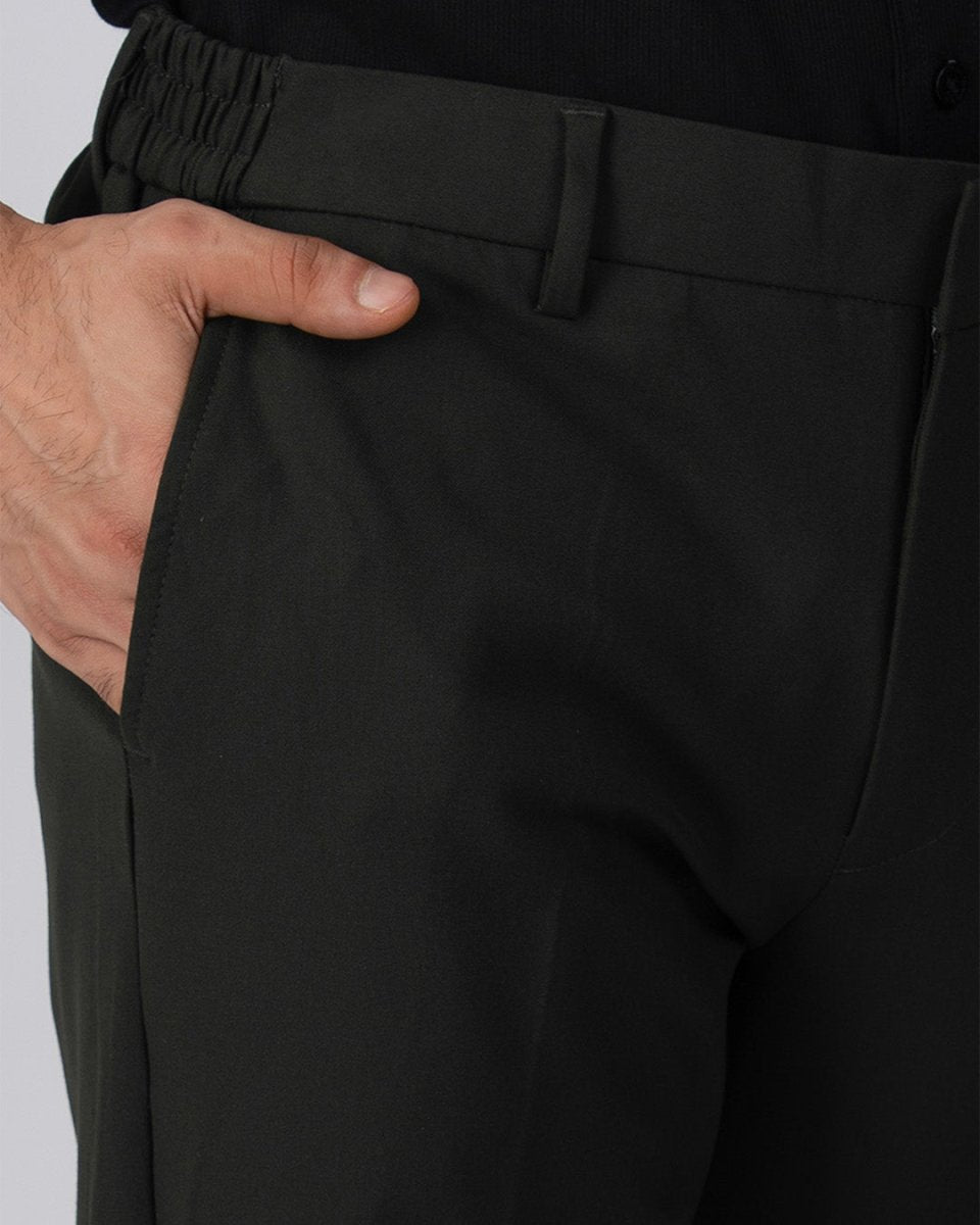 TAILORAEDGE Easy Iron Flexi Tailored Trouser In Olive