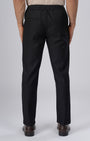 TAILORAEDGE Easy Iron Flexi Textured Tailored Trouser In Black