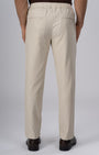 TAILORAEDGE Easy Iron Flexi Textured Tailored Trouser In Cream