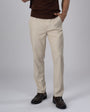 TAILORAEDGE Easy Iron Flexi Textured Tailored Trouser In Cream