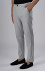 TAILORAEDGE Easy Iron Flexi Textured Tailored Trouser In Grey