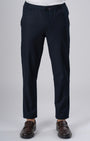 TAILORAEDGE Easy Iron Flexi Textured Tailored Trouser In Navy