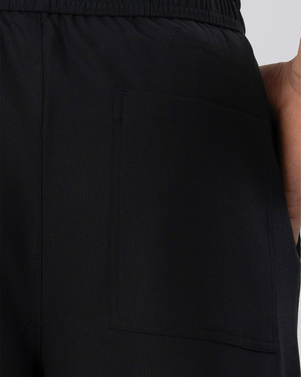 TAILORAEDGE Easy Iron Flexiwaist Relaxed Trouser In Black