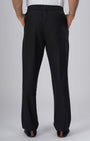 TAILORAEDGE Easy Iron Flexiwaist Relaxed Trouser In Black