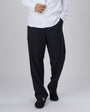TAILORAEDGE Easy Iron Flexiwaist Relaxed Trouser In Black