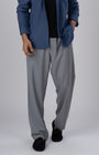 TAILORAEDGE Easy Iron Flexiwaist Relaxed Trouser In Grey