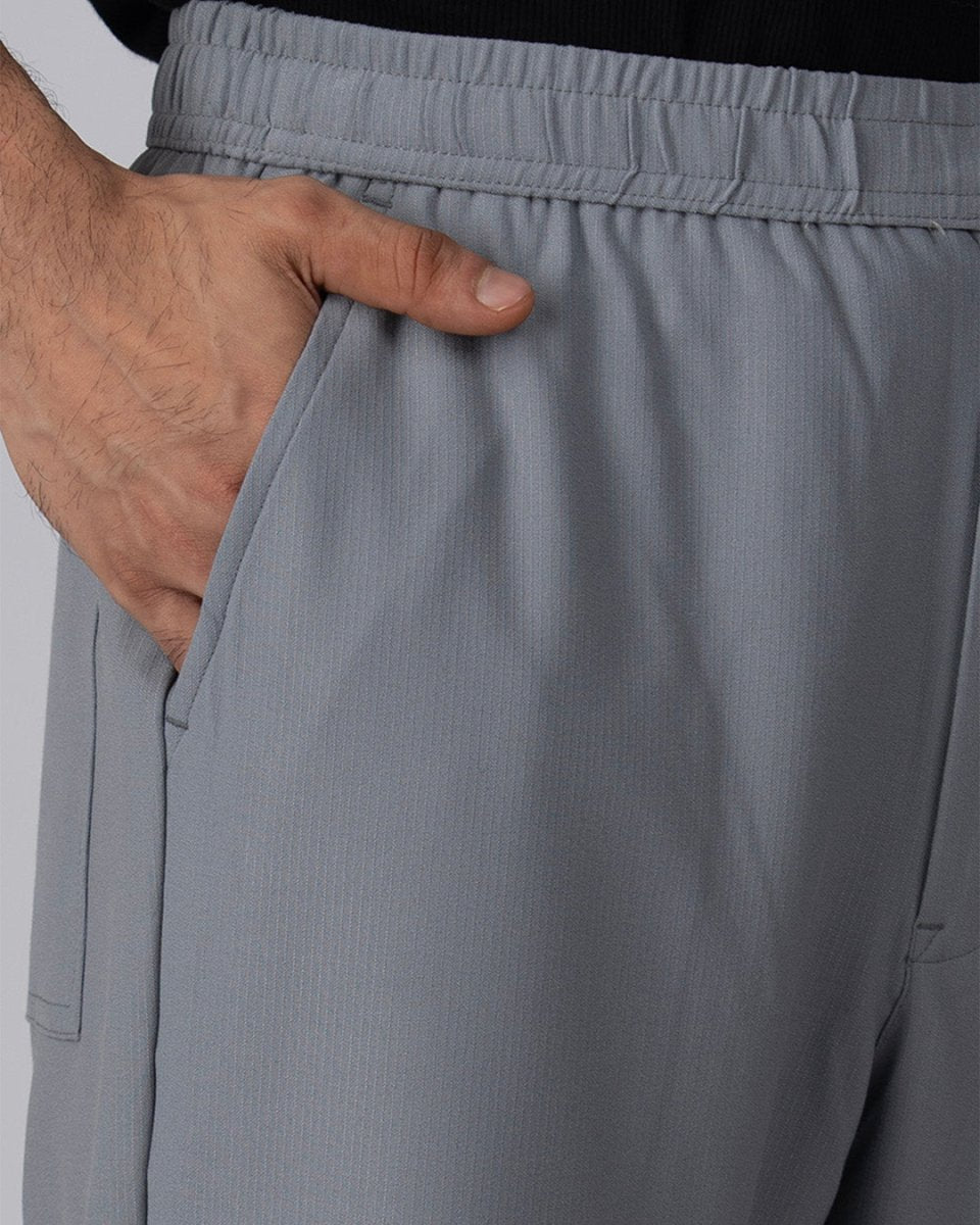 TAILORAEDGE Easy Iron Flexiwaist Relaxed Trouser In Grey