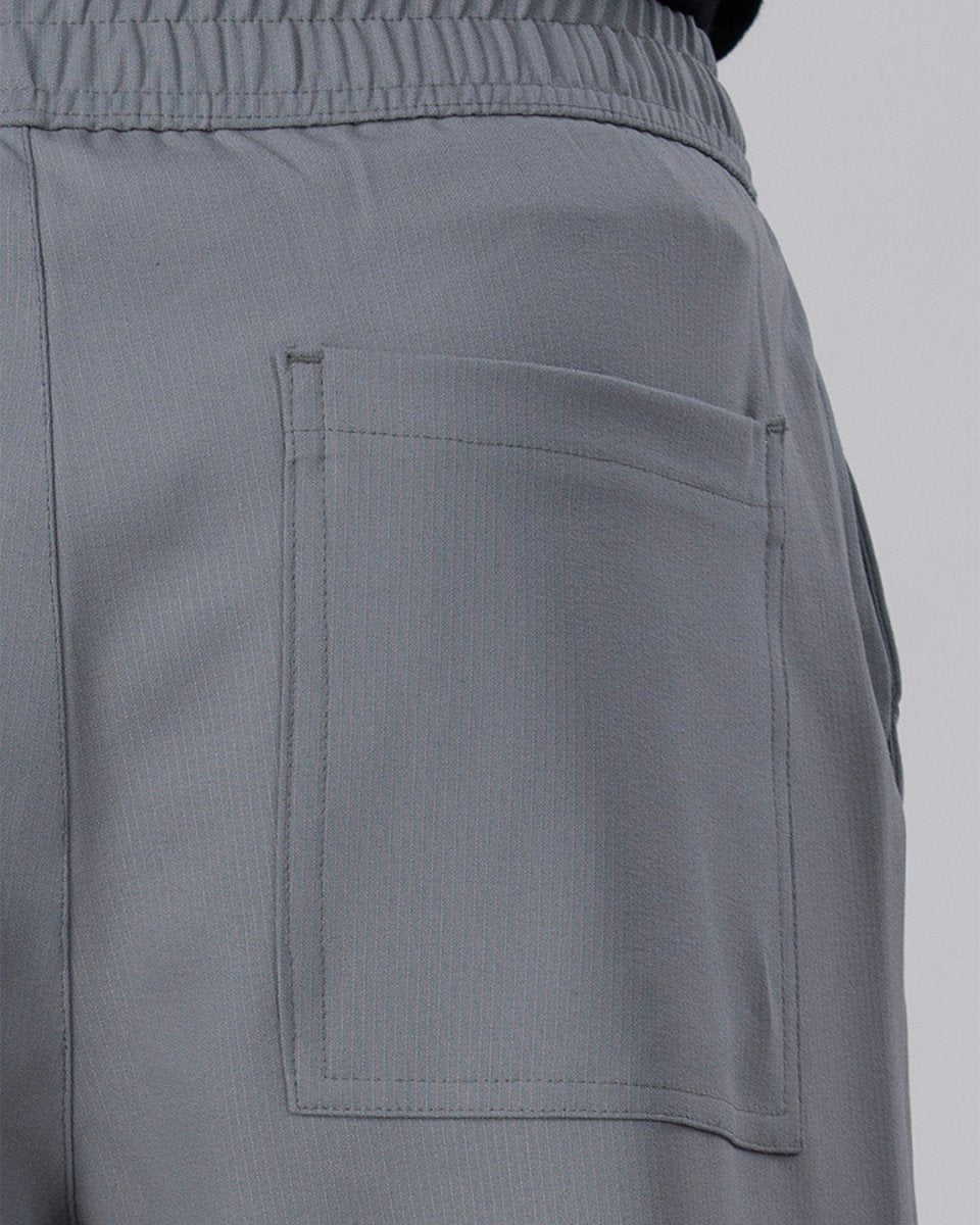 TAILORAEDGE Easy Iron Flexiwaist Relaxed Trouser In Grey