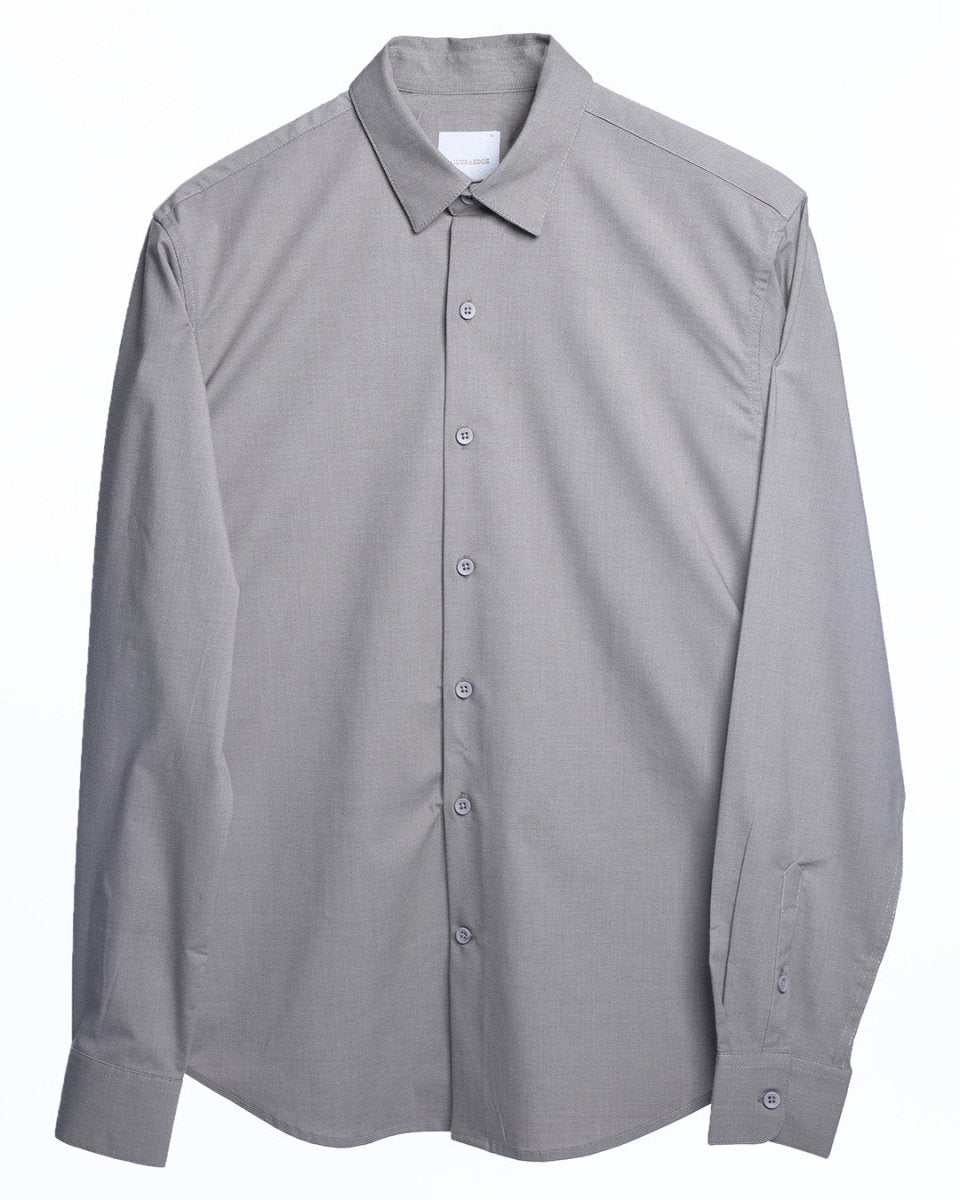 TAILORAEDGE Easy Iron Office Stretch Shirt In Beige