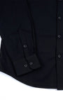TAILORAEDGE Easy Iron Office Stretch Shirt In Black