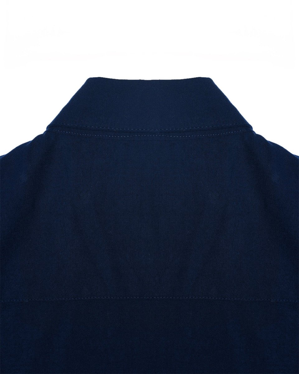 TAILORAEDGE Easy Iron Office Stretch Shirt In Blue