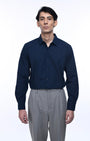 TAILORAEDGE Easy Iron Office Stretch Shirt In Blue